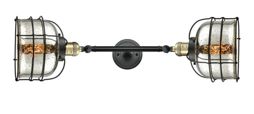 Bell Cage - 2 Light - 9 inch - Black Antique Brass - Bath Vanity Light (208L-BAB-G78-CE)