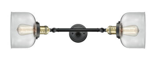 Bell - 2 Light - 8 inch - Black Antique Brass - Bath Vanity Light (208L-BAB-G72-LED)