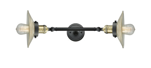 Halophane - 2 Light - 9 inch - Black Antique Brass - Bath Vanity Light (208L-BAB-G2-LED)