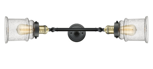 Canton - 2 Light - 6 inch - Black Antique Brass - Bath Vanity Light (208L-BAB-G184-LED)