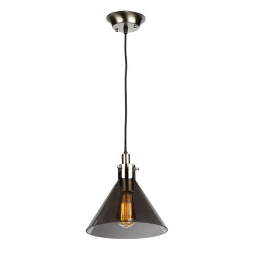 Single 1 Light Satin Nickel & Polished Brass Pendant (AC11640SM)