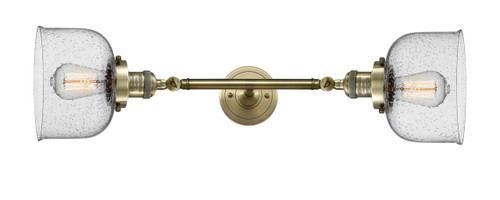 Bell - 2 Light - 8 inch - Antique Brass - Bath Vanity Light (208L-AB-G74)