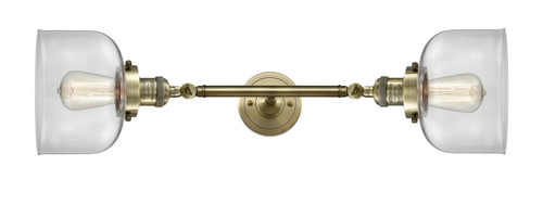 Bell - 2 Light - 8 inch - Antique Brass - Bath Vanity Light (208L-AB-G72-LED)