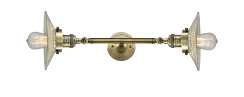 Halophane - 2 Light - 9 inch - Antique Brass - Bath Vanity Light (208L-AB-G2-LED)