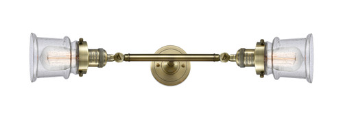 Canton - 2 Light - 6 inch - Antique Brass - Bath Vanity Light (208L-AB-G184S-LED)