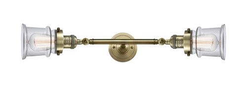 Canton - 2 Light - 6 inch - Antique Brass - Bath Vanity Light (208L-AB-G182S-LED)