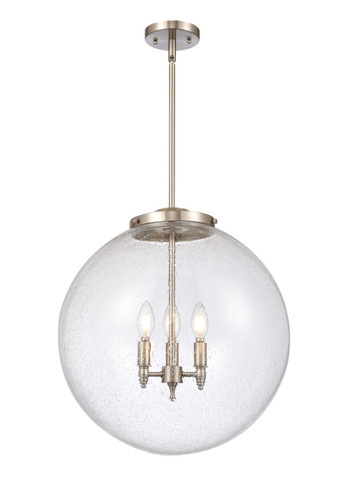 Beacon - 3 Light - 18 inch - Brushed Satin Nickel - Cord hung - Pendant (221-3S-SN-G204-18-LED)