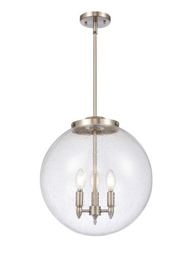 Beacon - 3 Light - 16 inch - Brushed Satin Nickel - Cord hung - Pendant (221-3S-SN-G204-16-LED)