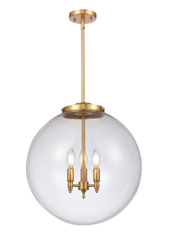 Beacon - 3 Light - 18 inch - Satin Gold - Cord hung - Pendant (221-3S-SG-G202-18)