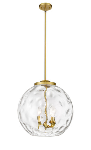 Athens Water Glass - 3 Light - 16 inch - Satin Gold - Cord hung - Pendant (221-3S-SG-G1215-16)