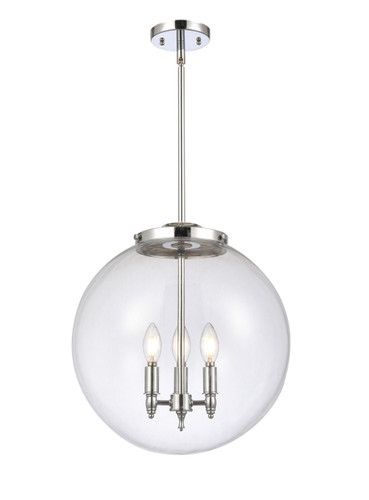 Beacon - 3 Light - 16 inch - Polished Chrome - Cord hung - Pendant (221-3S-PC-G202-16)