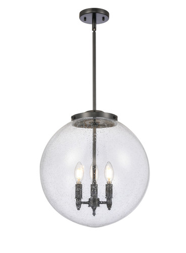 Beacon - 3 Light - 16 inch - Matte Black - Cord hung - Pendant (221-3S-BK-G204-16)