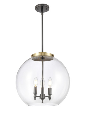 Athens - 3 Light - 16 inch - Black Antique Brass - Cord hung - Pendant (221-3S-BAB-G122-16)