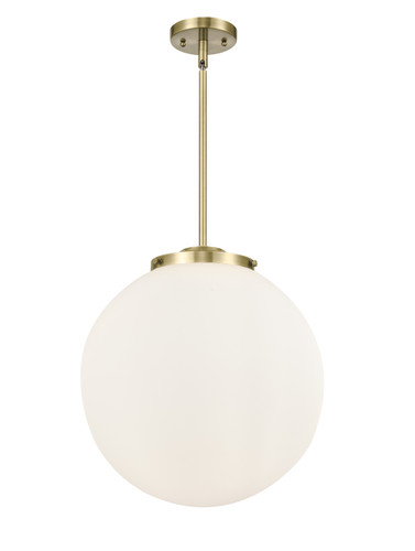 Beacon - 3 Light - 16 inch - Antique Brass - Cord hung - Pendant (221-3S-AB-G201-16-LED)