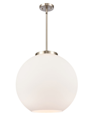 Athens - 1 Light - 18 inch - Brushed Satin Nickel - Stem Hung - Pendant (221-1S-SN-G121-18)