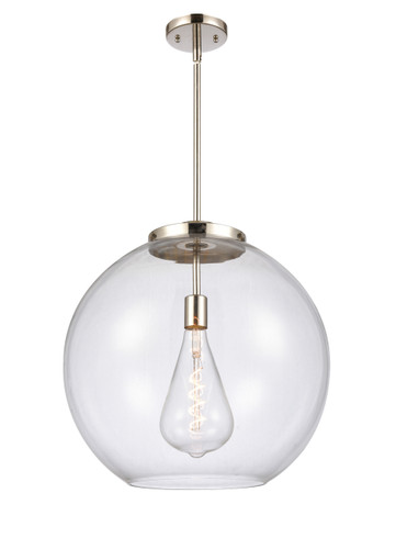 Athens - 1 Light - 18 inch - Polished Nickel - Stem Hung - Pendant (221-1S-PN-G122-18-LED)