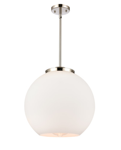 Athens - 1 Light - 16 inch - Polished Nickel - Stem Hung - Pendant (221-1S-PN-G121-16)