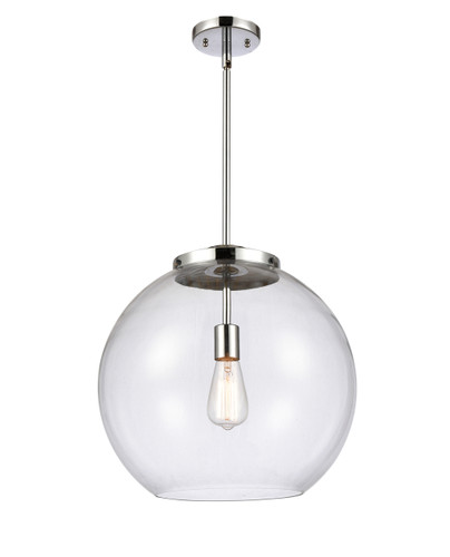 Athens - 1 Light - 16 inch - Polished Chrome - Stem Hung - Pendant (221-1S-PC-G122-16-LED)