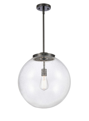 Beacon - 1 Light - 16 inch - Matte Black - Stem Hung - Pendant (221-1S-BK-G204-16-LED)