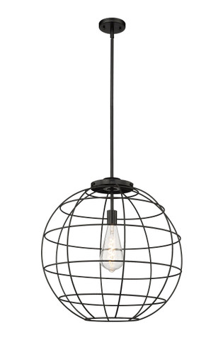 Lake Placid - 1 Light - 22 inch - Matte Black - Pendant (221-1S-BK-CE-22-BK)