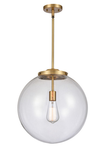 Beacon - 1 Light - 16 inch - Brushed Brass - Stem Hung - Pendant (221-1S-BB-G202-16-LED)