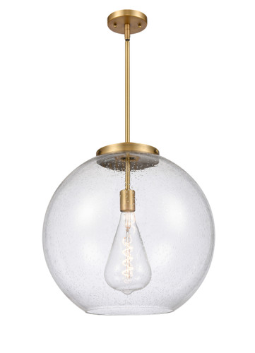 Athens - 1 Light - 18 inch - Brushed Brass - Stem Hung - Pendant (221-1S-BB-G124-18)