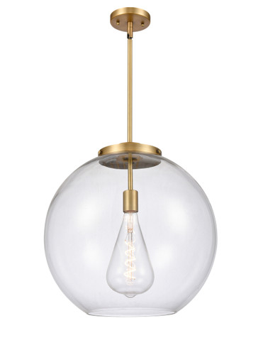 Athens - 1 Light - 18 inch - Brushed Brass - Stem Hung - Pendant (221-1S-BB-G122-18)