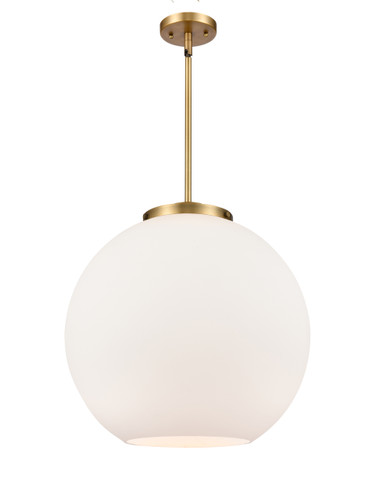 Athens - 1 Light - 18 inch - Brushed Brass - Stem Hung - Pendant (221-1S-BB-G121-18)
