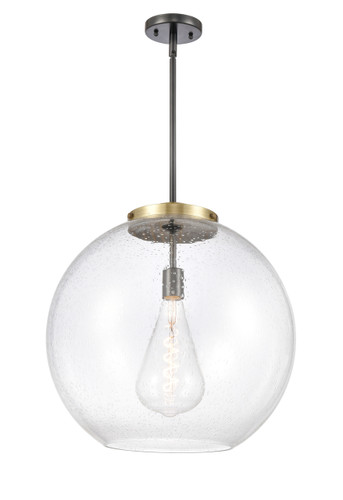 Athens - 1 Light - 18 inch - Black Antique Brass - Stem Hung - Pendant (221-1S-BAB-G124-18-LED)