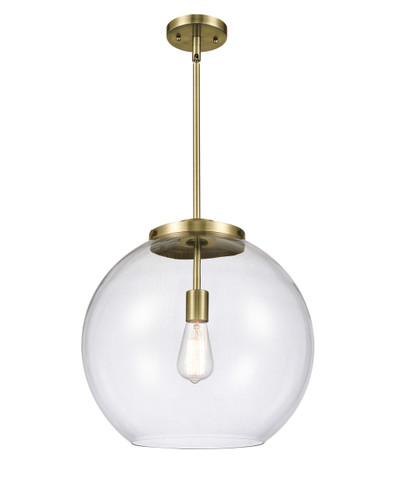 Athens - 1 Light - 16 inch - Antique Brass - Stem Hung - Pendant (221-1S-AB-G122-16)