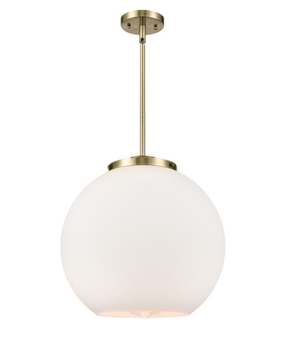 Athens - 1 Light - 16 inch - Antique Brass - Stem Hung - Pendant (221-1S-AB-G121-16)