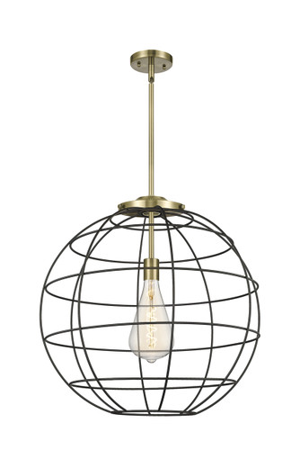Lake Placid - 1 Light - 22 inch - Antique Brass - Pendant (221-1S-AB-CE-22-BK)