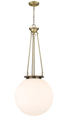 Beacon - 1 Light - 18 inch - Antique Brass - Chain Hung - Pendant (221-1P-AB-G201-18)