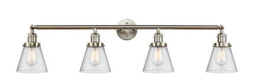 Cone - 4 Light - 42 inch - Brushed Satin Nickel - Bath Vanity Light (215-SN-G64-LED)