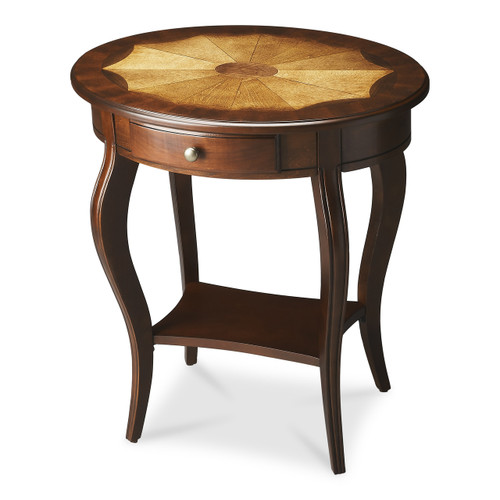 Jeanette Cherry Oval Accent Table (0532024)