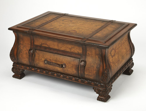 Vasco Old World Map Bombe Trunk Table (0553070)