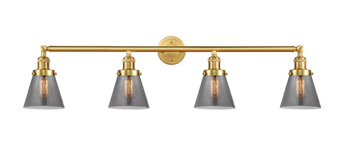 Cone - 4 Light - 42 inch - Satin Gold - Bath Vanity Light (215-SG-G63-LED)