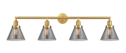 Cone - 4 Light - 44 inch - Satin Gold - Bath Vanity Light (215-SG-G43)