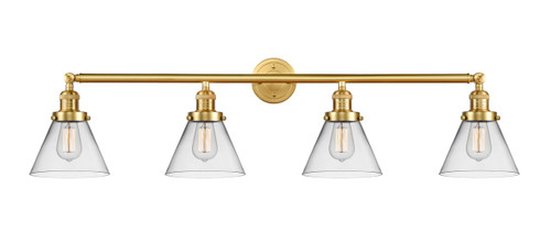 Cone - 4 Light - 44 inch - Satin Gold - Bath Vanity Light (215-SG-G42)