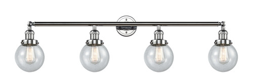 Beacon - 4 Light - 42 inch - Polished Chrome - Bath Vanity Light (215-PC-G204-6-LED)