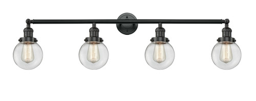 Beacon - 4 Light - 42 inch - Matte Black - Bath Vanity Light (215-BK-G202-6)