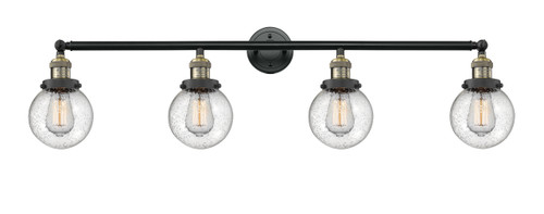Beacon - 4 Light - 42 inch - Black Antique Brass - Bath Vanity Light (215-BAB-G204-6)