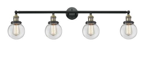 Beacon - 4 Light - 42 inch - Black Antique Brass - Bath Vanity Light (215-BAB-G202-6)