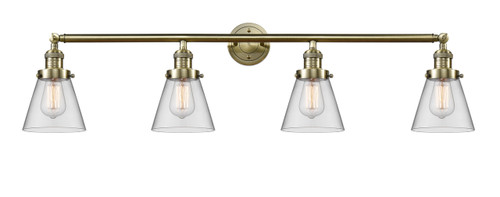 Cone - 4 Light - 42 inch - Antique Brass - Bath Vanity Light (215-AB-G62-LED)