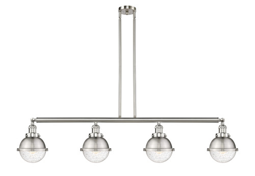 Hampden - 4 Light - 52 inch - Brushed Satin Nickel - Stem Hung - Island Light (214-SN-HFS-64-SN-LED)