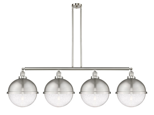 Hampden - 4 Light - 58 inch - Brushed Satin Nickel - Stem Hung - Island Light (214-SN-HFS-124-SN)