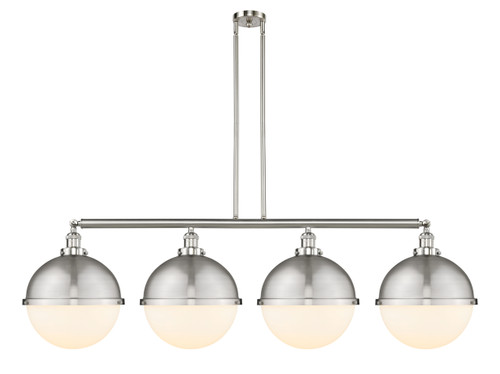 Hampden - 4 Light - 58 inch - Brushed Satin Nickel - Stem Hung - Island Light (214-SN-HFS-121-SN-LED)