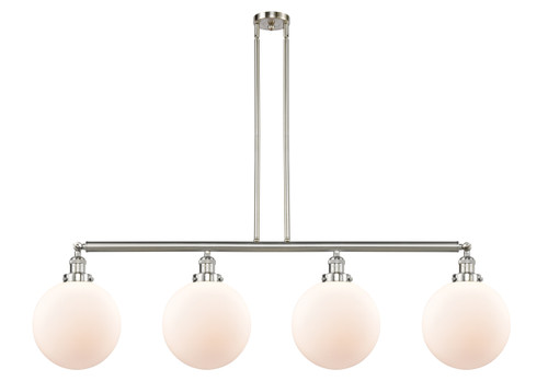 Beacon - 4 Light - 54 inch - Brushed Satin Nickel - Stem Hung - Island Light (214-SN-G201-10-LED)