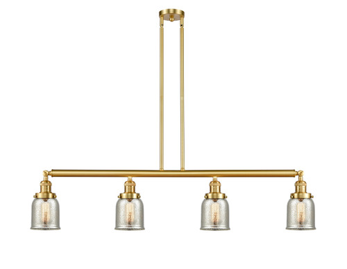Bell - 4 Light - 50 inch - Satin Gold - Stem Hung - Island Light (214-SG-G58)