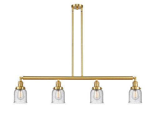 Bell - 4 Light - 50 inch - Satin Gold - Stem Hung - Island Light (214-SG-G54)